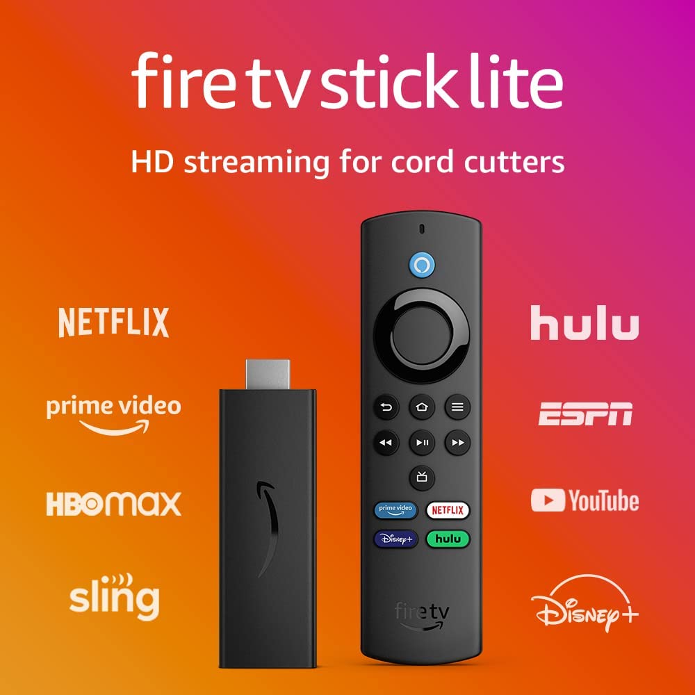 Amazon Fire TV Stick Lite with latest Alexa Voice Remote Lite , HD streaming device