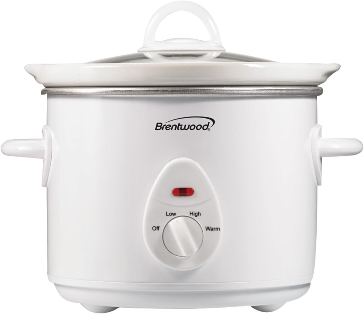 Brentwood SC-135W 3qt Slow Cooker, White Body,(BRESC-135W)