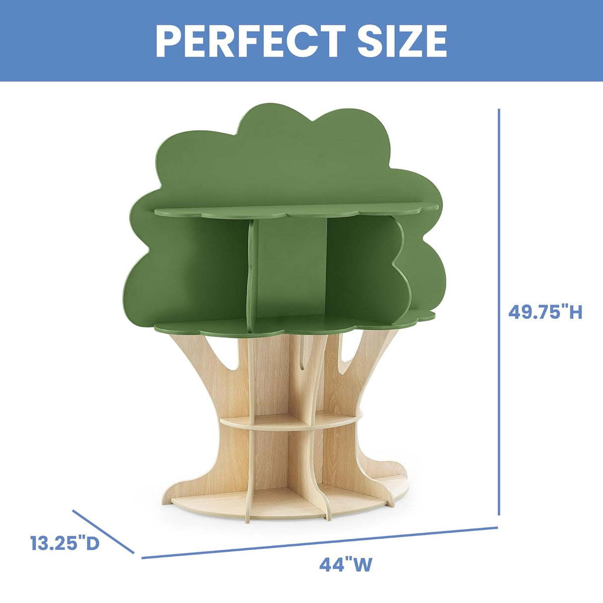 Delta Children Tree Bookcase - Greenguard Gold Certified, Natural