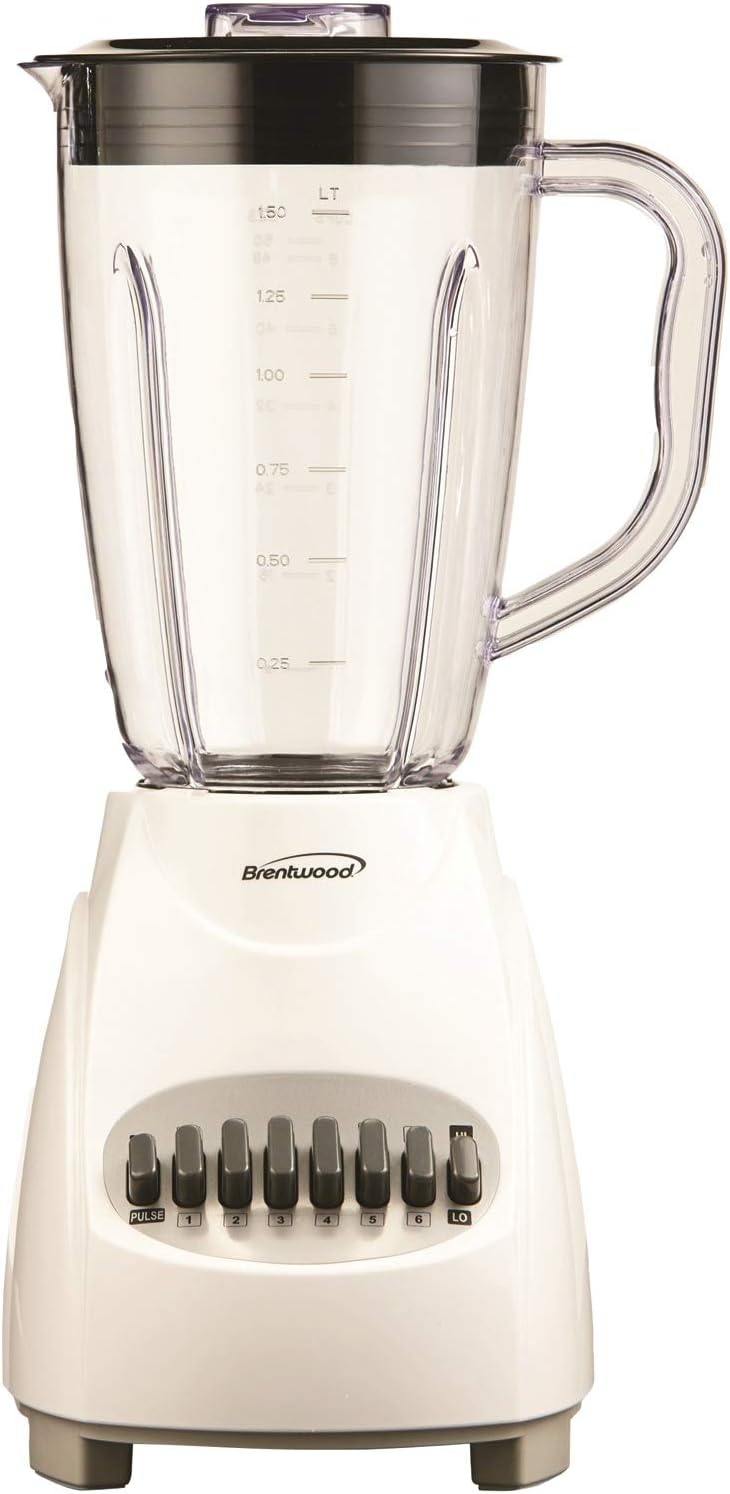 Brentwood 12-SPEED BLENDER W/ GLASS JAR- WHT,(JB-920W)