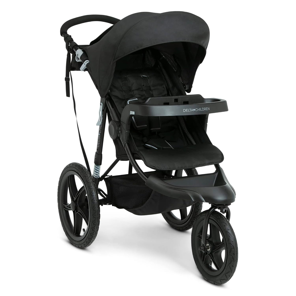 Delta Children Apollo Jogging Stroller Car Seat Compatible, Black