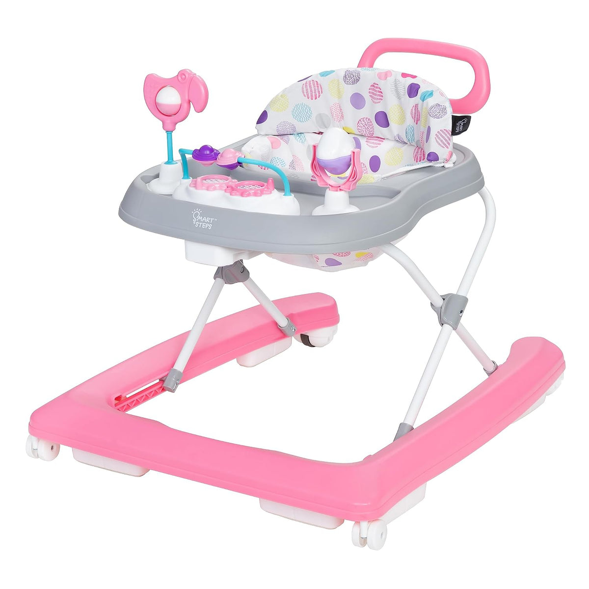 Baby Trend Smart Steps Trend PLUS 2-in-1 Walker with Deluxe Toys - Pink