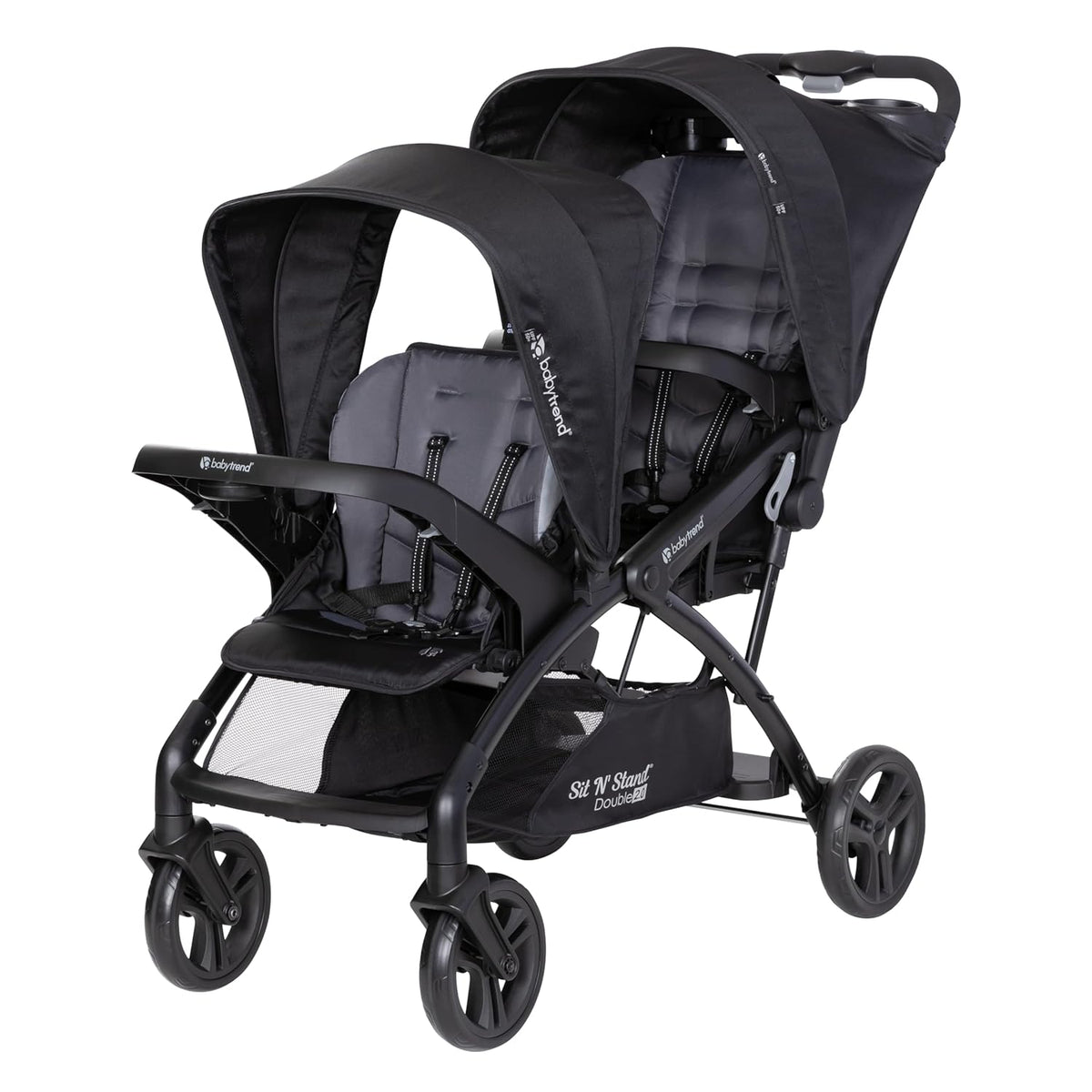 Baby Trend Sit N' Stand® Double 2.0 Stroller-Dash Black