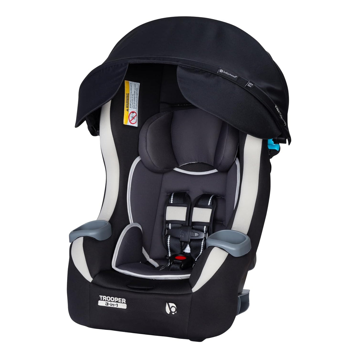 Baby Trend Trooper PLUS 3-in-1 Convertible Car Seat with Canopy-Dash Tan