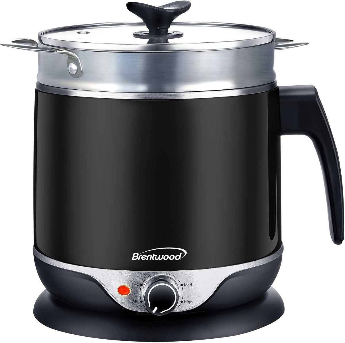Brentwood HP-3019BK Electric hot Pot, standard, Black
