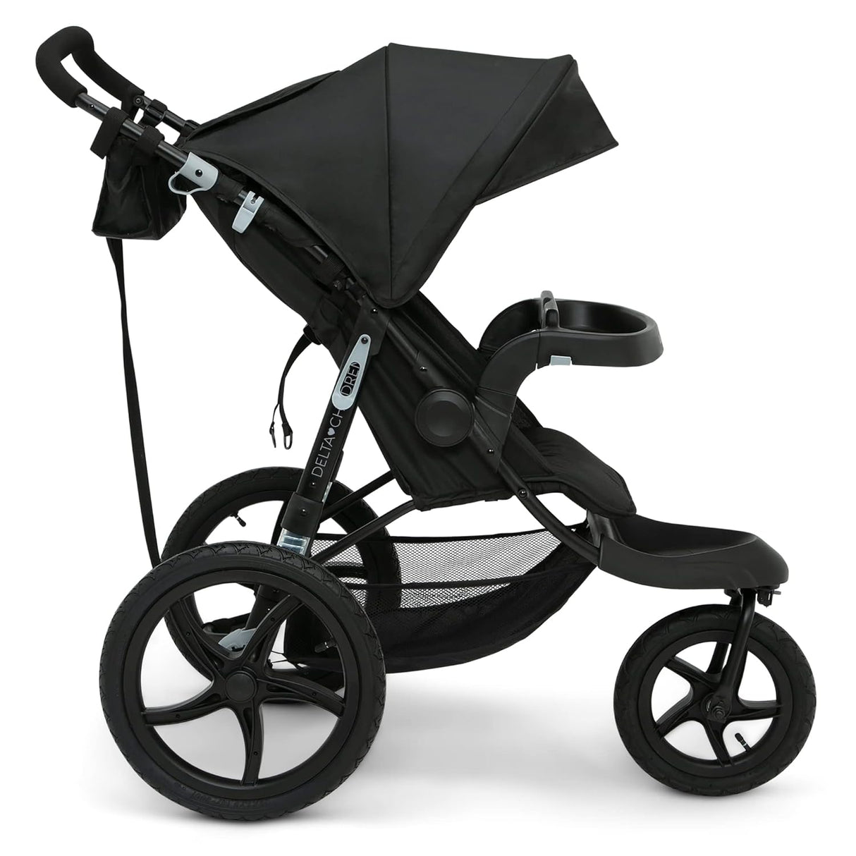 Delta Children Apollo Jogging Stroller Car Seat Compatible, Black