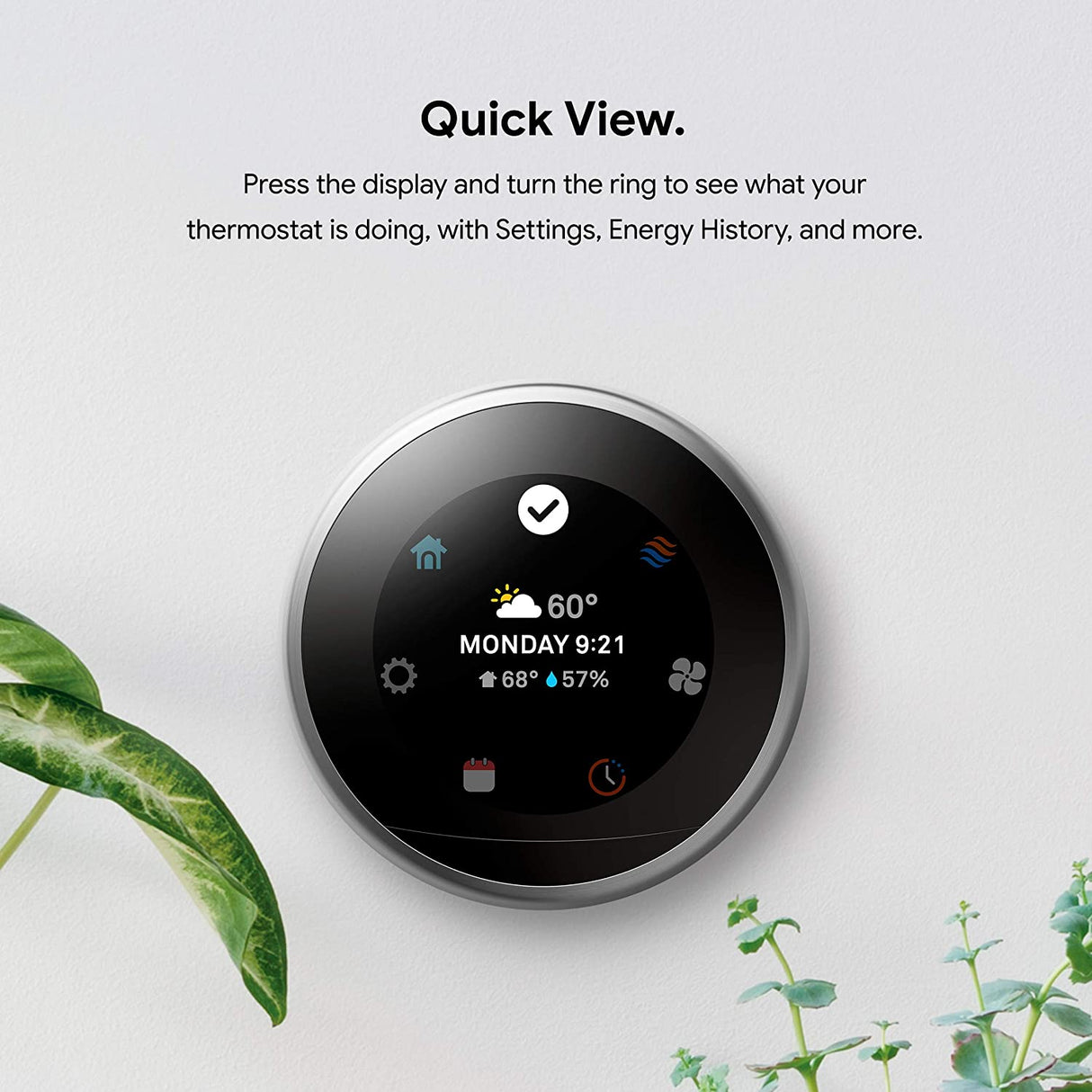 Nest Learning Thermostat, 3rd Generation, Stainless Steel