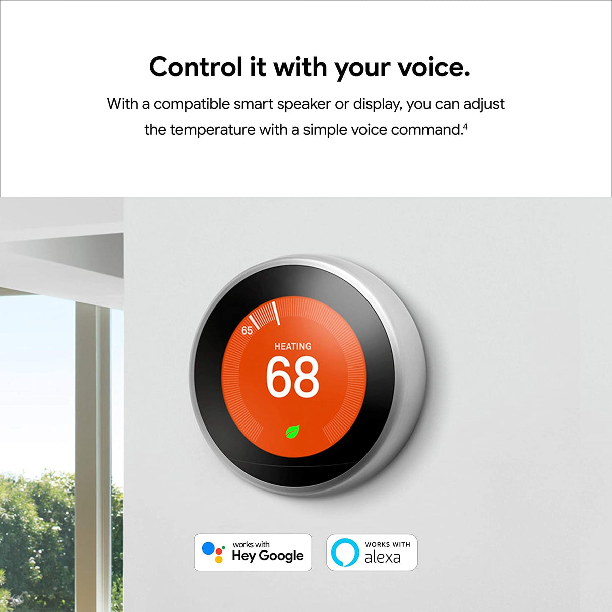 Nest Learning Thermostat, 3rd Generation, Stainless Steel