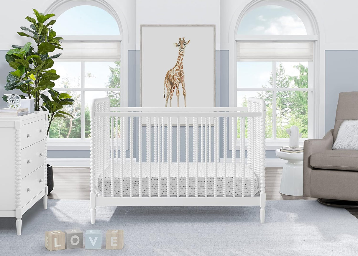 Delta Children Saint 4-in-1 Convertible Crib Includes Conversion Rails Greenguard Gold White