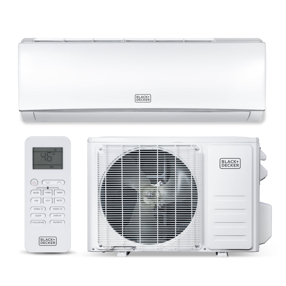 BLACK+DECKER 11,500 BTU Inverter with Heat Split Air Conditioner 230V/60Hz