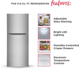 Frigidaire 24 Inch Top Freezer Refrigerator FFET1222UV