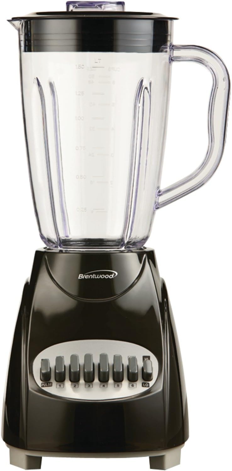 Brentwood JB-220B 12-Speed + Pulse Blender, Black, (JB-220B)