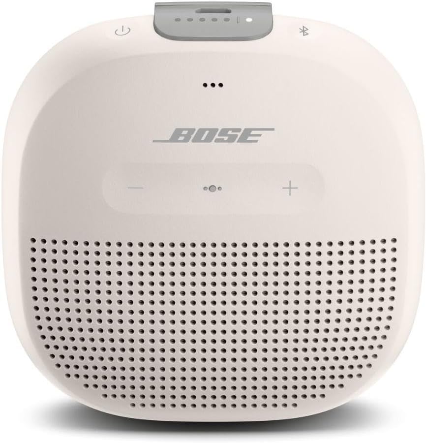 Bose SoundLink Micro Bluetooth Speaker: Portable Waterproof Speaker with Microphone, White Smoke