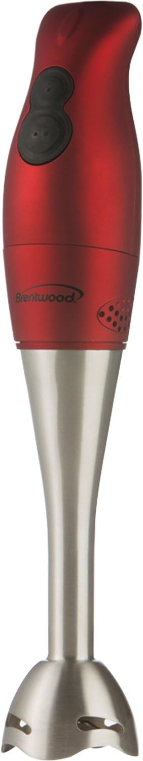 BRENTWOOD 2-SPEED HAND BLENDER - BLK/RED