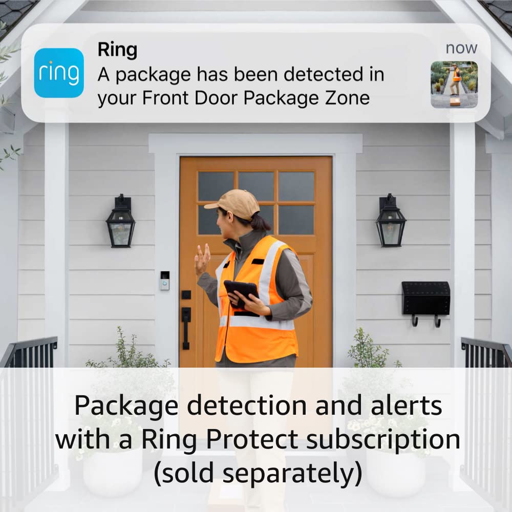 Ring - Battery Doorbell Plus Smart Wifi Video Doorbell – Satin Nickel