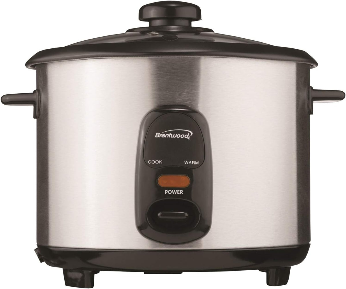 Brentwood  8 CUPS (UNCOOKED) RICE COOKER -SS/BLK,(TS-15)