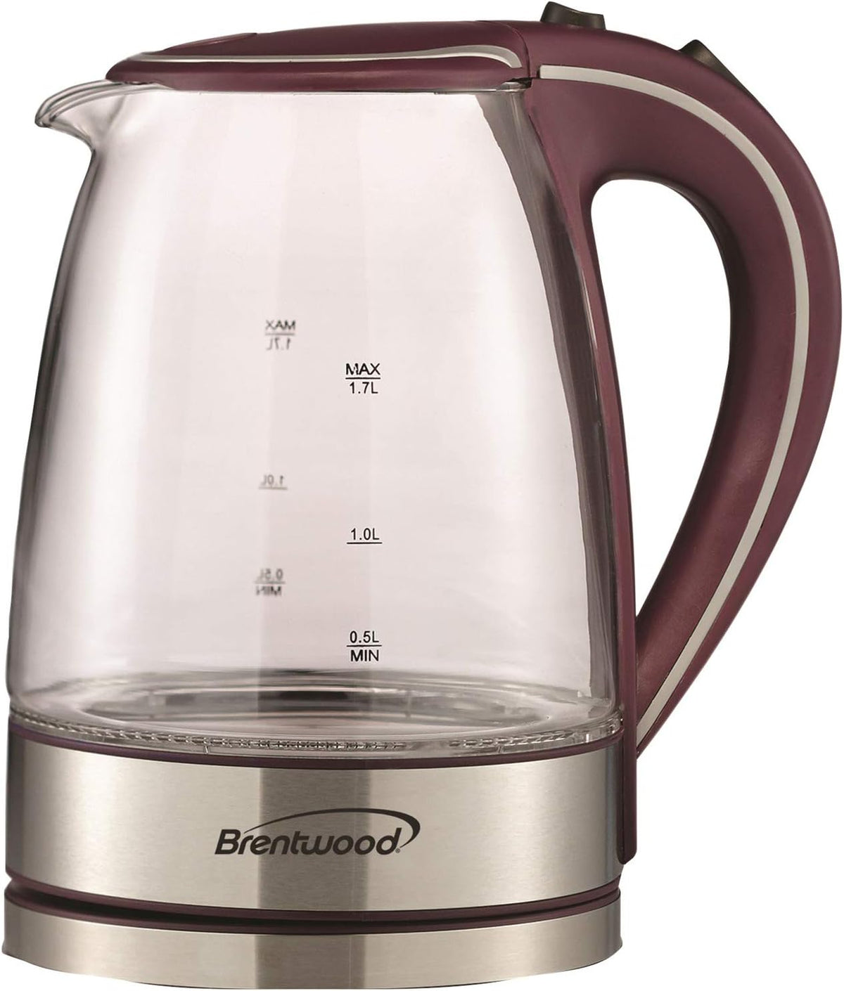 BRENTWOOD 1.7L GLASS  KETTLE - PR