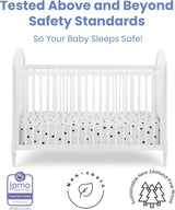 Delta Children Madeline 4-in-1 Convertible Crib Woven Cane Mesh Panels   Bianca White