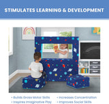 Delta Children Convertible Sofa and Play Set for Kids and Toddlers Spaceship