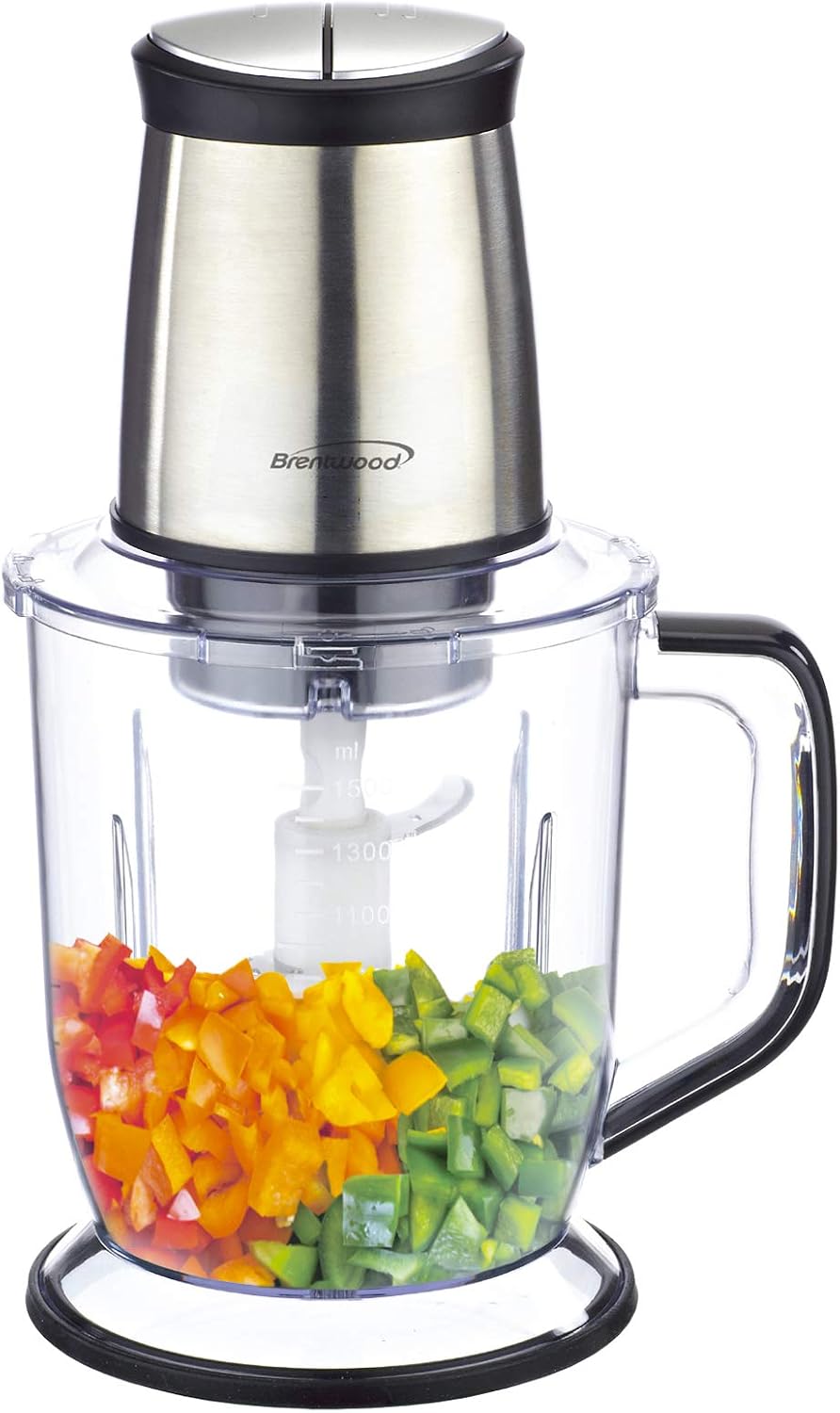BRENTWOOD 6.5 CUP FOOD PROCESSOR -  SS/BLK