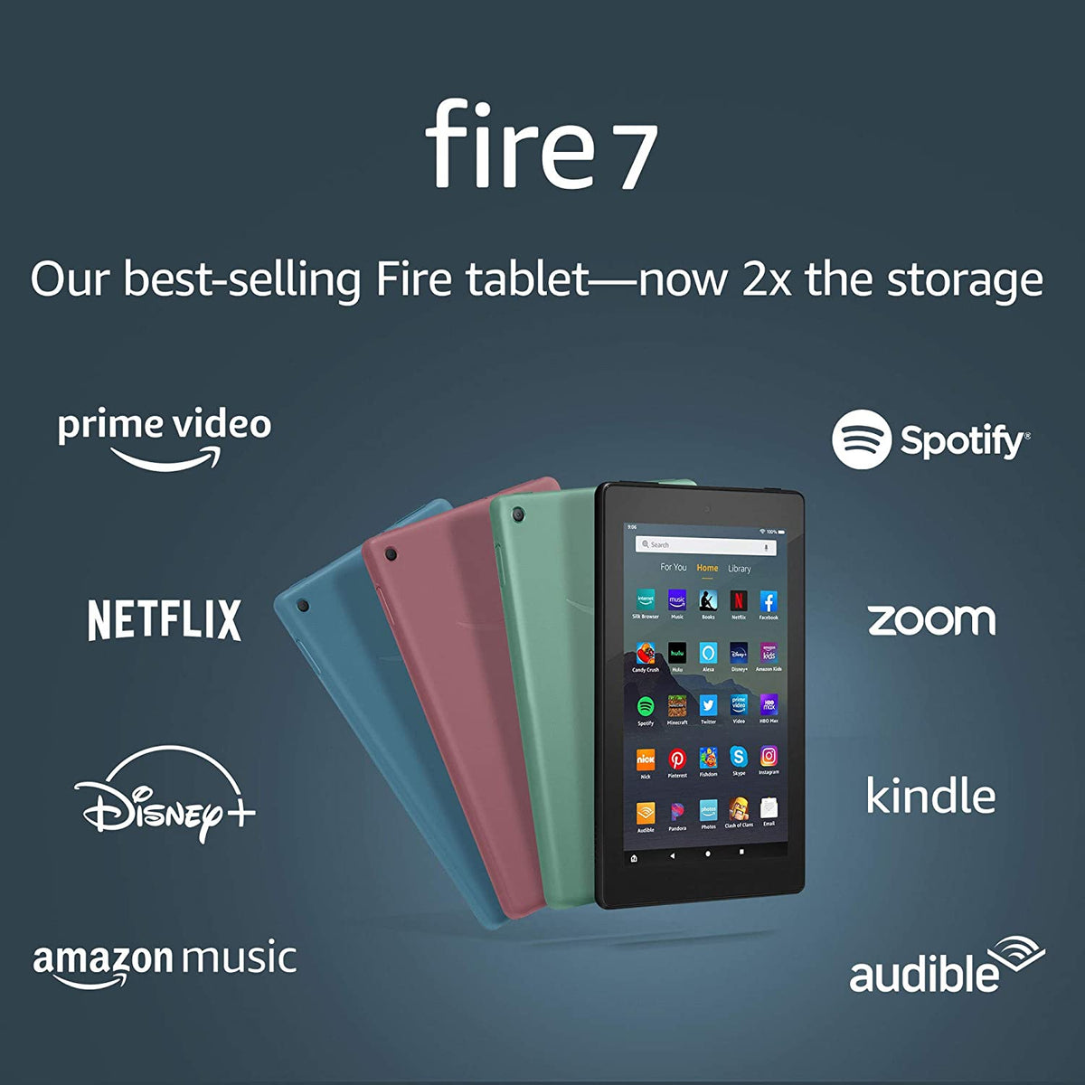 Amazon Fire 7 Tablet (7" display, 16 GB) ( 2019) - Plum