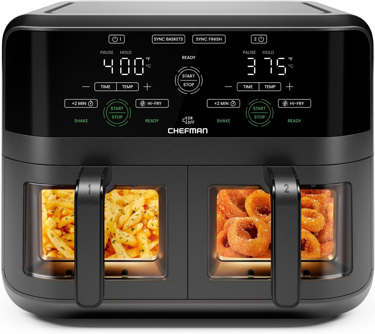 Chefman TurboFry Touch 6-Quart Dual Window Air Fryer