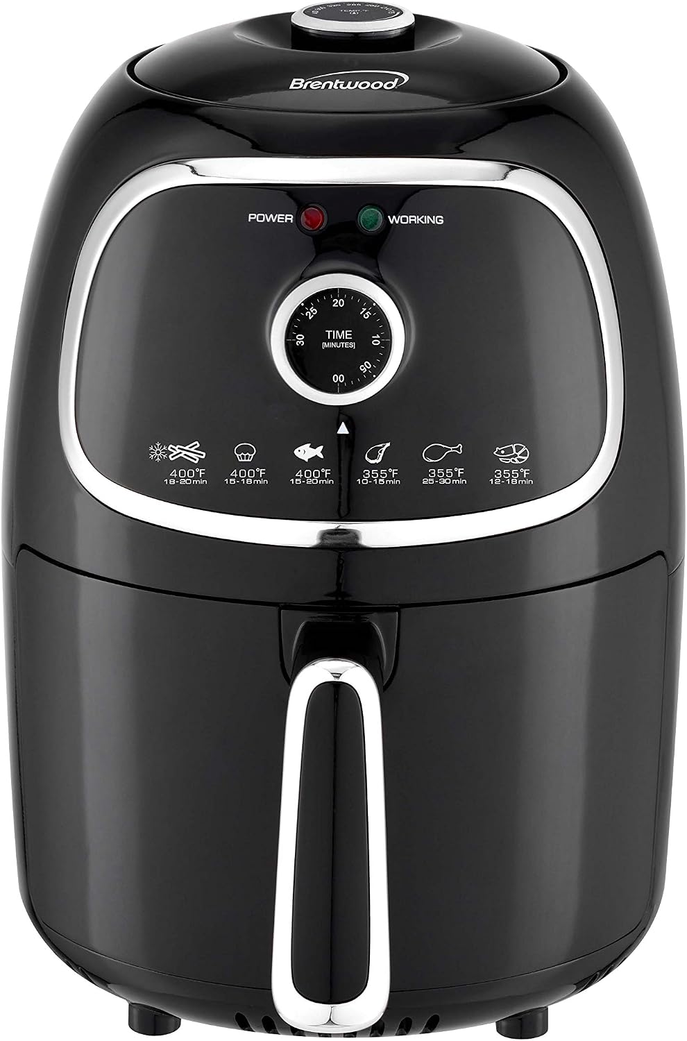 Brentwood 2Qt Electric Air Fryer Black,AF-202BK