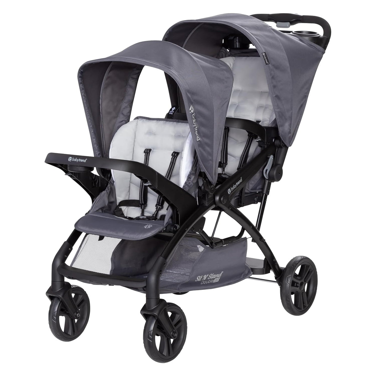 Baby Trend Sit N' Stand® Double 2.0 Stroller-Dash Grey