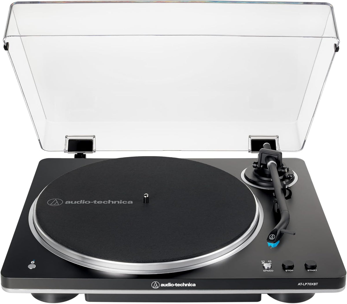 Audio-Technica AT-LP70XBT-BS Wireless Turntable, Black/Silver