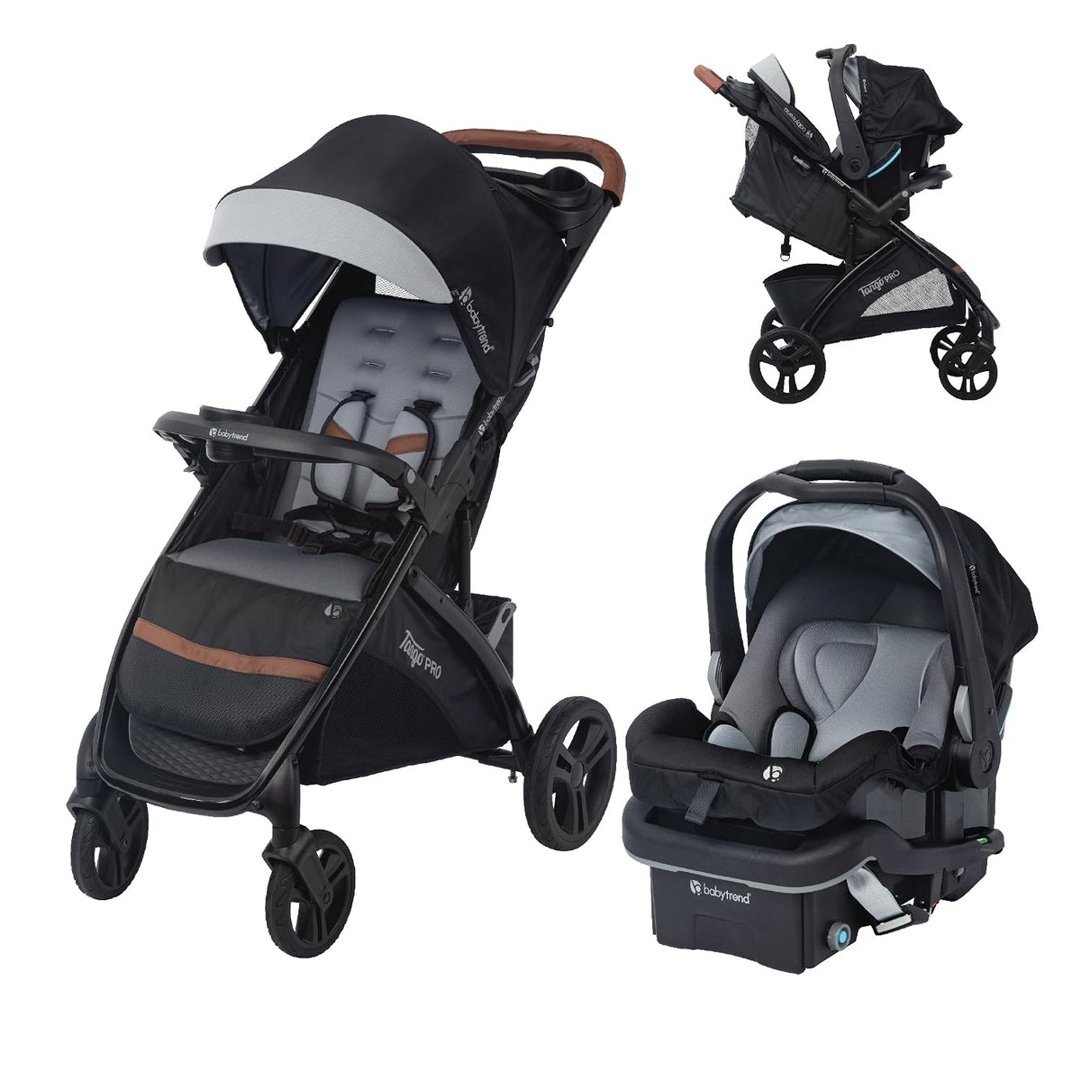 Baby Trend Tango PRO Travel System with Secure-Lift Infant Car Seat - Dash Black