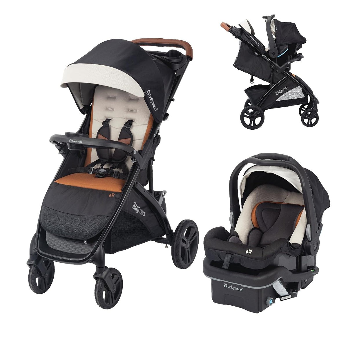 Baby Trend Tango PRO Travel System with Secure-Lift Infant Car Seat  - Dash Tan