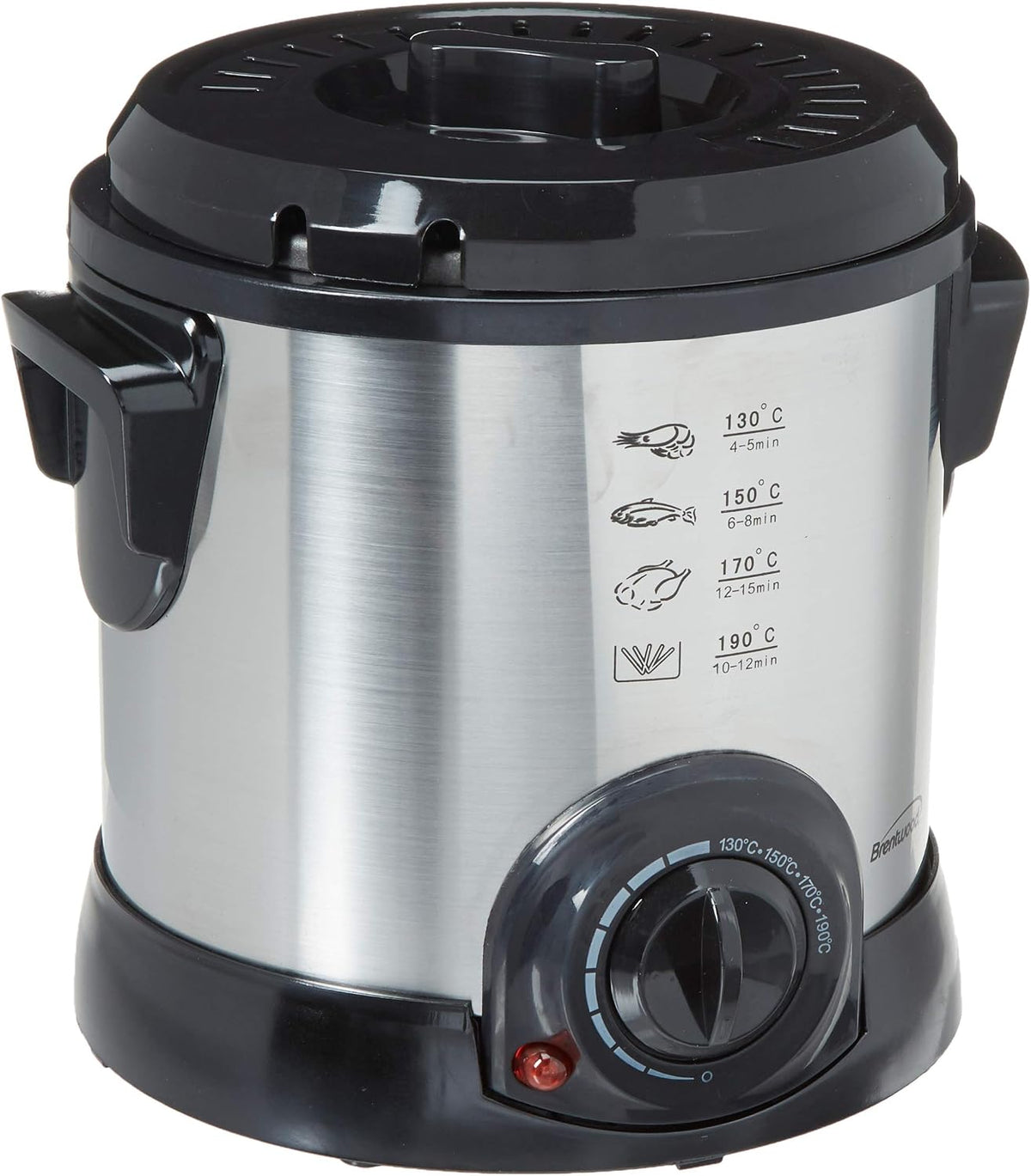 Brentwood  1QT DEEP FRYER - BLK/SS