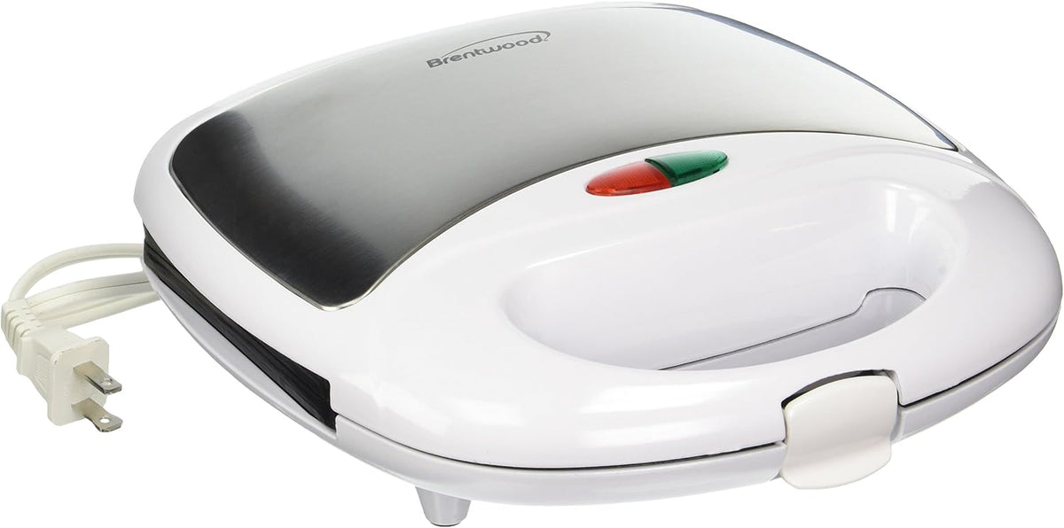Brentwood Dual Sandwich Maker - White,(TS-240W)