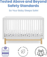Delta Children Poppy 4-in-1 Convertible Crib, Bianca White/Natural