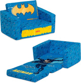 Delta Children Batman Cozee Flip-Out Chair - 2-in-1 Convertible Chair to Lounger for Kids