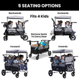 Jeep Wrangler Deluxe 4 Seater Stroller Wagon by Delta Children, Grey