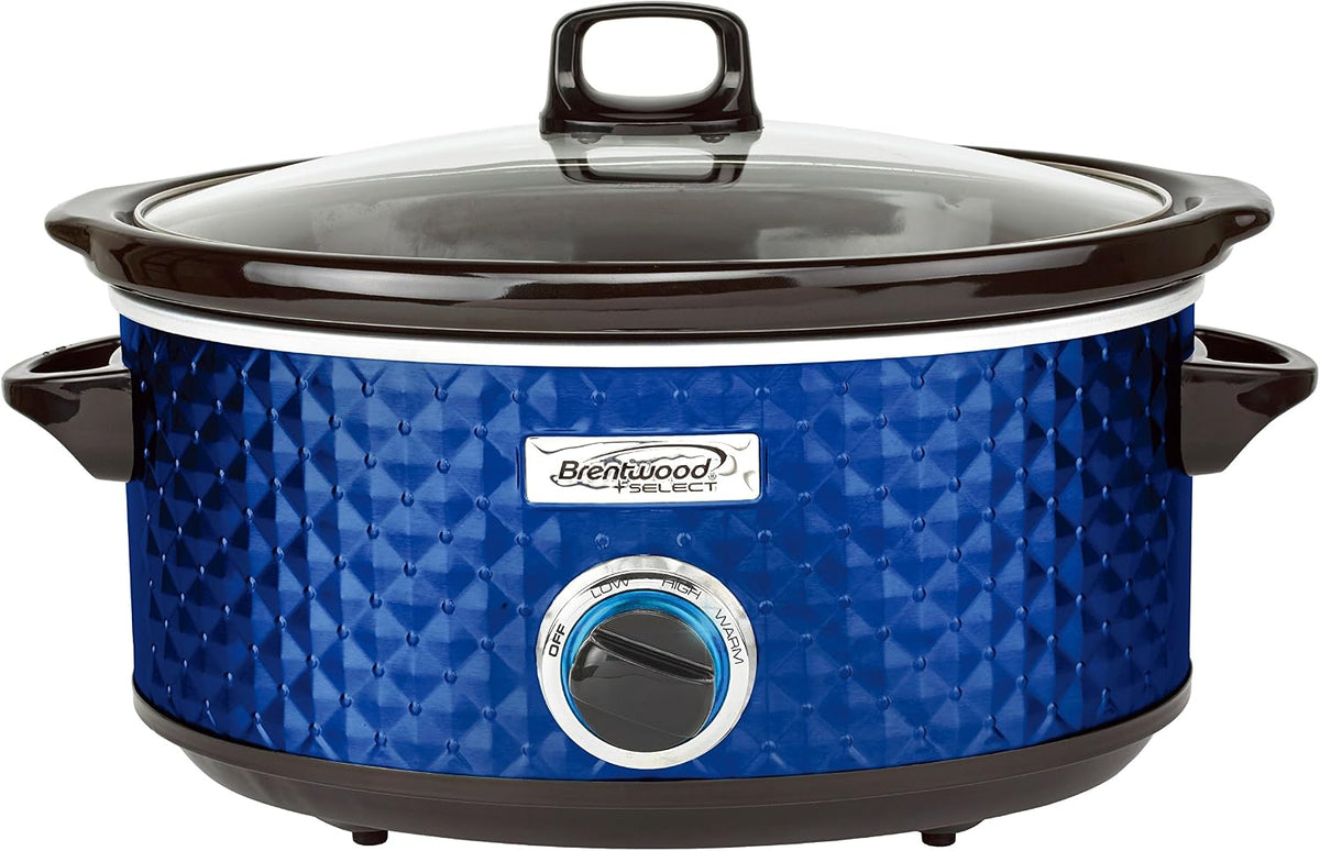 Brentwood SC-157N Slow Cooker, 7 quarts, Navy Blue