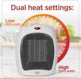 BLACK+DECKER Portable Space Heater, 1500W Small Space Heater with Overheat Protection for Indoor - 5,120 BTU