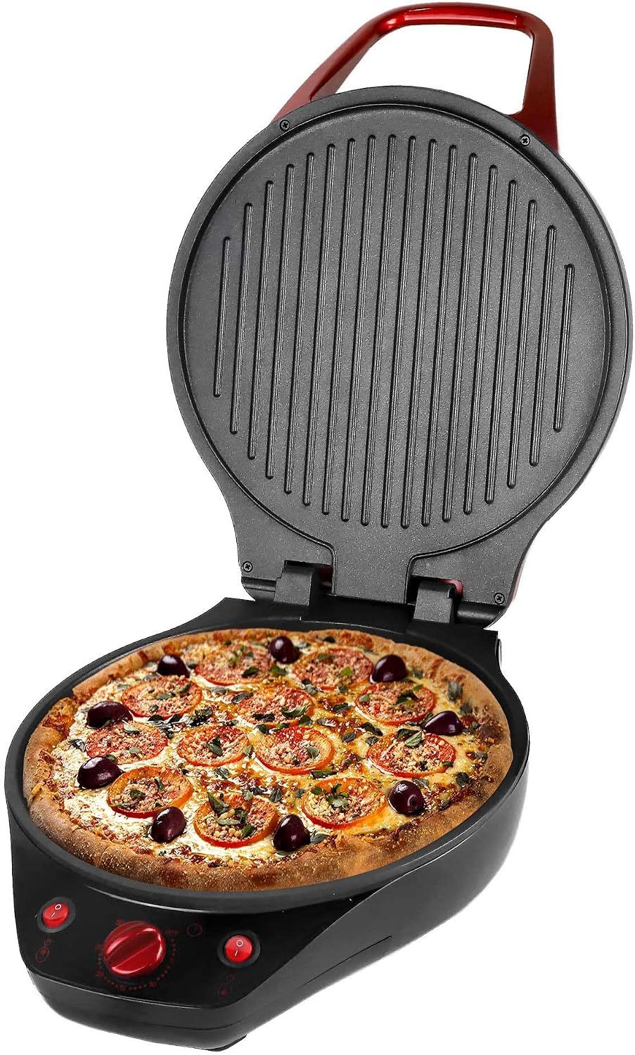 Brentwood 12" Pizza Maker And Grill Red,(TS-124R)