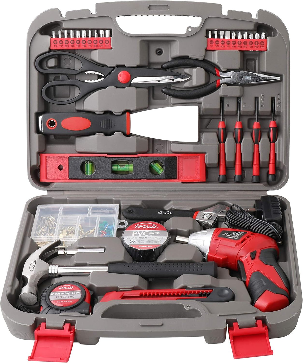 Apollo Tools 135 Piece Household Tool Kit