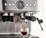 Chefman Crema Supreme Espresso Machine with Conical Burr Grinder and Steam Wand – Stainless Steel
