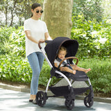 Delta Children Revolve Reversible Stroller, Black