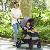 Delta Children Revolve Reversible Stroller  Grey