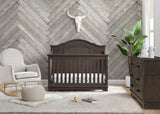 Delta Children Simmons Kids Asher 6-in-1 Convertible Crib with Toddler Rail, Rustic Grey
