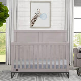 Delta Children Simmons Kids Foundry 6-in-1 Convertible Crib, Rustic Mist/Matte Black