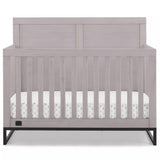 Delta Children Simmons Kids Foundry 6-in-1 Convertible Crib, Rustic Mist/Matte Black