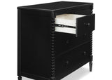 Delta Children Saint 3 Drawer Dresser with Changing Top and Interlocking Drawers, Black