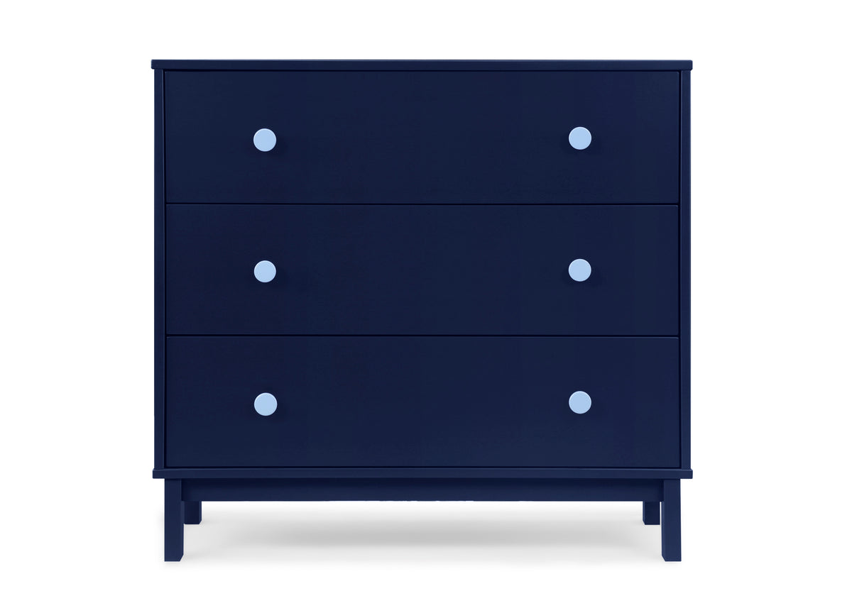 babyGap by Delta Children Legacy 6 Drawer Dresser with Interlocking Drawers, Navy/Light Blue