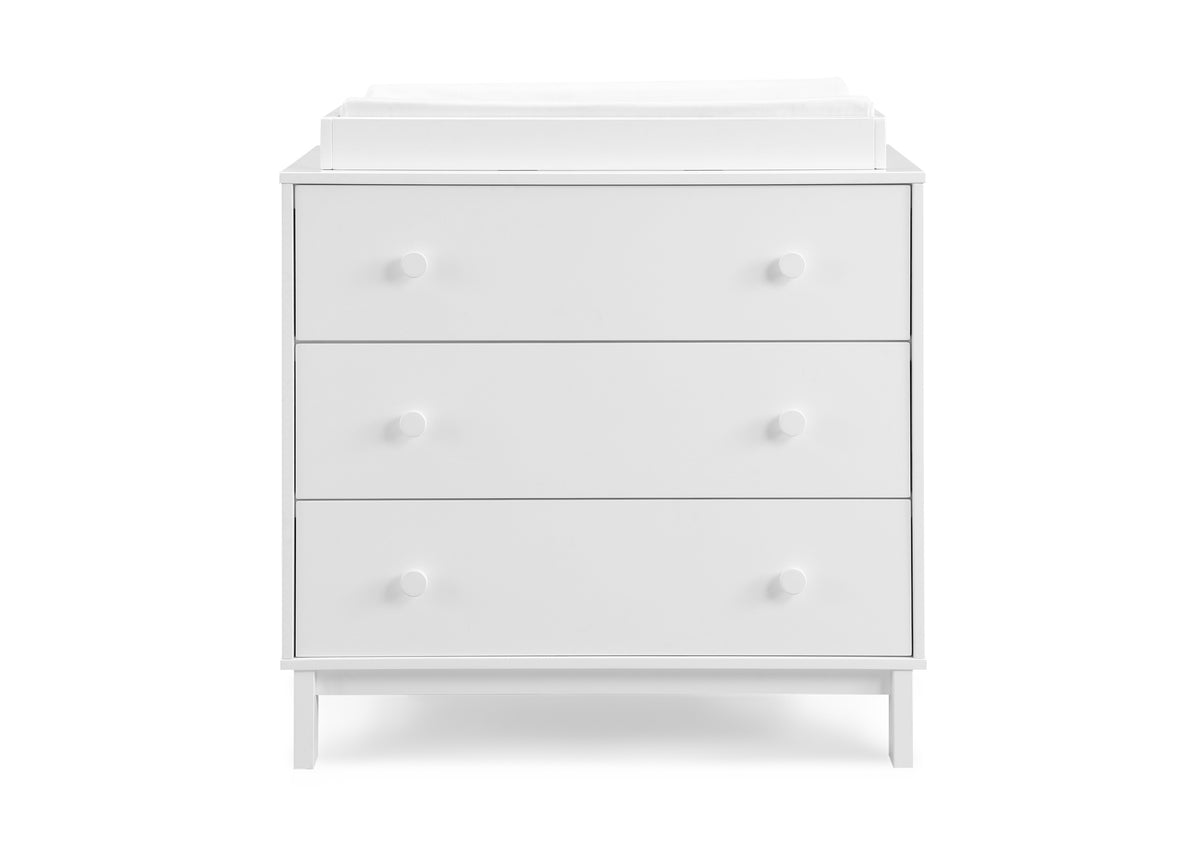 babyGap by Delta Children Legacy 3 Drawer Dresser with Interlocking Drawers, Bianca White