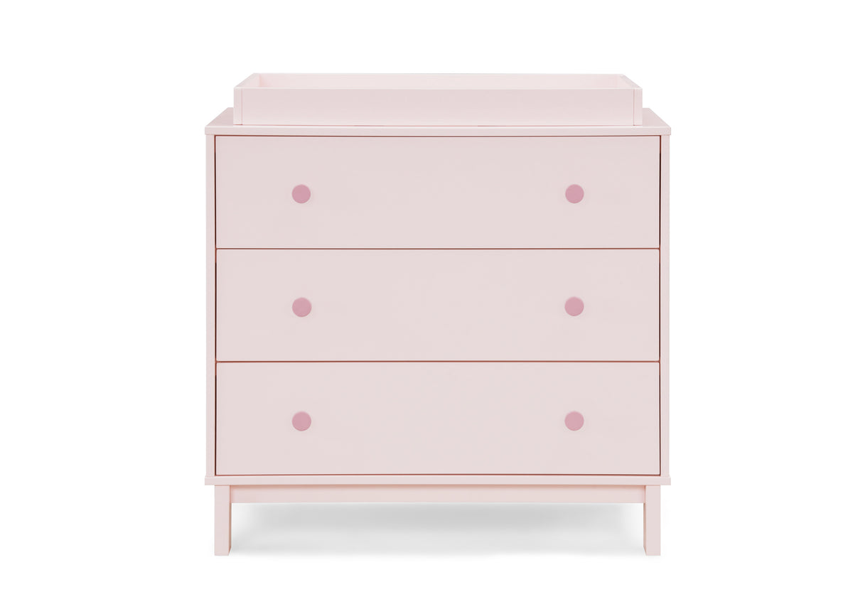 babyGap by Delta Children Legacy 6 Drawer Dresser with Interlocking Drawers, Blush Pink/Dark Pink